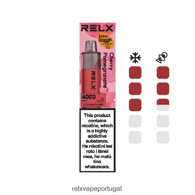 RELX Sabores Comprar - RELX MagicGo 4000 vapores descartáveis romã cereja 6FB6268