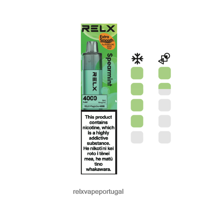 RELX Vape Disposable - RELX MagicGo 4000 vapores descartáveis hortelã 6FB6263